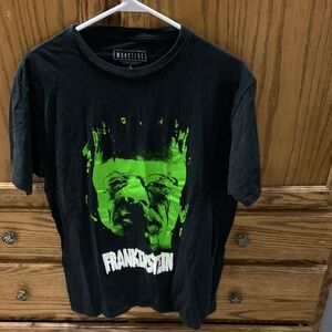 Black Tee with Neon Green Graphic